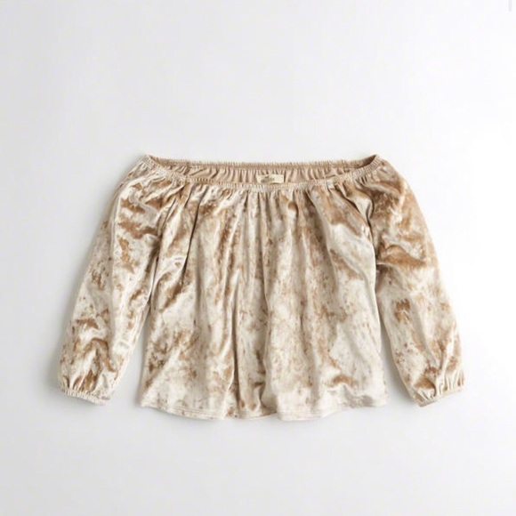 Hollister Tops - Hollister Off the Shoulder Velvet Top